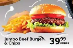 Oxford Freshmarket Jumbo Beef Burger & Chips offer