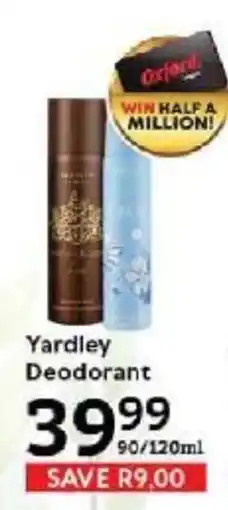 Oxford Freshmarket Yardley Deodorant offer