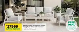 House & Home 4-Piece Chilton Aluminium Lounge/Dining Patio Suite with Cushions offer
