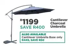 House & Home Cantilever Charcoal Umbrella offer