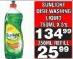 Advance Cash n Carry Sunlight Dish Washing Liquid offer