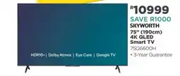 House & Home SKYWORTH 75" (190cm) 4K QLED Smart TV offer