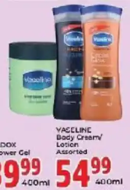 Elite Power Trade Cash & Carry Vaseline Body Cream/ Lotion Assorted offer