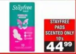 Advance Cash n Carry Stayfree Pads Scented offer