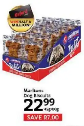 Oxford Freshmarket Marltons Dog Biscuits offer