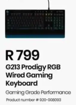 Computer Mania G213 Prodigy RGB Wired Gaming Keyboard offer