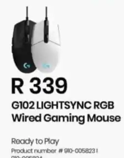 Computer Mania G102 LIGHTSYNC RGB Wired Gaming Mouse offer