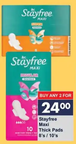 President Hyper Stayfree Maxi Thick Pads offer