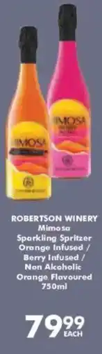 President Hyper ROBERTSON WINERY Mimosa Sparkling Spritzer Orange Flavoured offer