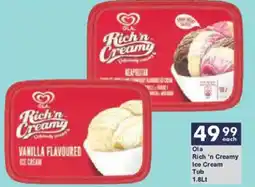 President Hyper Ola Rich 'n Creamy Ice Cream Tub offer