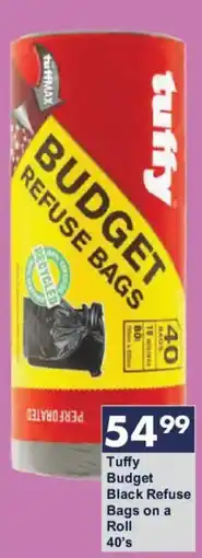President Hyper Tuffy Budget Black Refuse Bags on a Roll offer