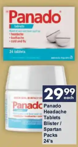 President Hyper Panado Headache Tablets Blister/ Spartan Packs offer