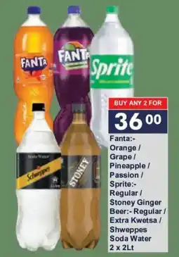 President Hyper Fanta / Sprite / Stoney Ginger Beer / Shweppes Soda Water offer