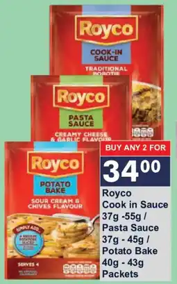 President Hyper Royco Cook in Sauce Pasta Sauce Potato Bake offer