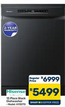 Pick n Pay Hypermarket Hisense 15 Place Black Dishwasher offer