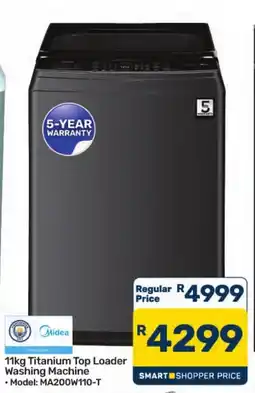 Pick n Pay Hypermarket 11kg Titanium Top Loader Washing Machine Midea offer