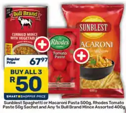 Pick n Pay Hypermarket Sunblest Spaghetti or Macaroni Pasta Assorted offer