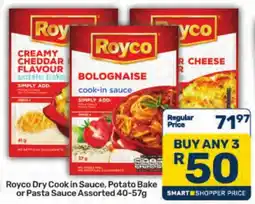 Pick n Pay Hypermarket Royco Dry Cook in Sauce, Potato Bake or Pasta Sauce Assorted offer