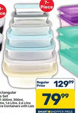 Pick n Pay Hypermarket Rectangular Containers with Lids offer
