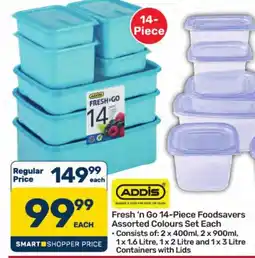 Pick n Pay Hypermarket ADDIS Fresh 'n Go 14-Piece Food savers Assorted offer