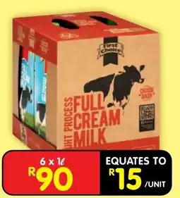 Shoprite First Choice Full Process Full Cream Milk offer