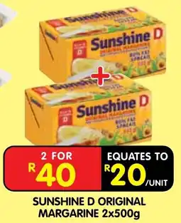 Shoprite Sunshine D Original Margarine offer