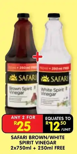 Shoprite Safari Brown/White Spirit Vinegar offer