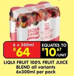 Shoprite LIQUI FRUIT 100% FRUIT JUICE offer