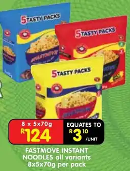 Shoprite FASTMOVE INSTANT NOODLES offer
