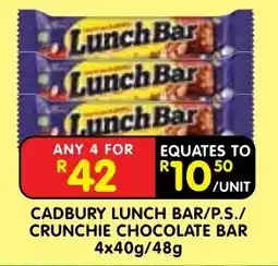 Shoprite CADBURY LUNCH BAR/P.S./CRUNCHIE CHOCOLATE BAR offer