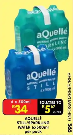 Shoprite aQuellé STILL/SPARKLING WATER offer
