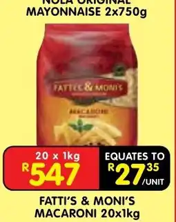 Shoprite FATTI'S & MONI'S MACARONI offer