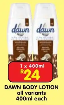 Shoprite Dawn Body Lotion offer