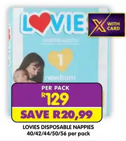 Shoprite LOVIES DISPOSABLE NAPPIES offer