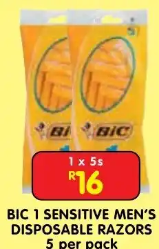 Shoprite BIC 1 SENSITIVE MEN'S DISPOSABLE RAZORS offer