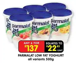 Shoprite Parmalat Low Fat Yoghurt offer