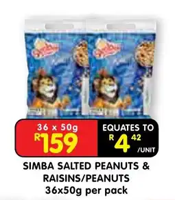 Shoprite Simba Salted Peanuts & Raisins/Peanuts offer