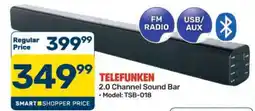 Pick n Pay Hypermarket TELEFUNKEN 2.0 Channel Sound Bar offer