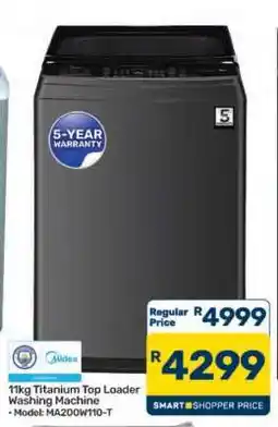 Pick n Pay Hypermarket 11kg Titanium Top Loader Washing Machine offer