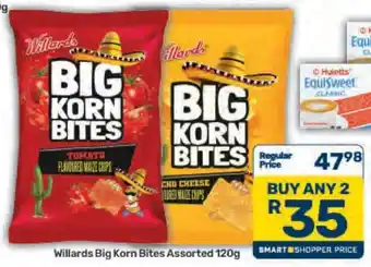 Willards Big Korn Bites Assorted 120g