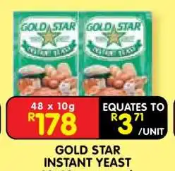 Shoprite GOLD STAR INSTANT YEAST offer