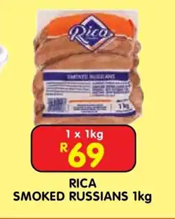 Shoprite RICA SMOKED RUSSIANS 1kg offer