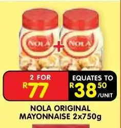 Shoprite NOLA ORIGINAL MAYONNAISE 2x750g offer
