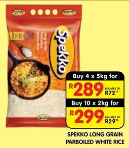 Shoprite Spekko Long Grain Parboiled White Rice offer