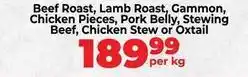 Food Lover's Market Beef roast, lamb roast, gammon, chicken pieces, pork belly, stewing beef, chicken stew or oxtail offer