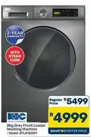 Pick n Pay Hypermarket Trust - 8kg grey front loader washing machine - kfl812gry offer
