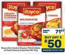 Pick n Pay Royco - dry cook in sauce, potato bake or pasta sauce offer