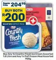 Pick n Pay Frozen - country fresh ice cream assorted 1.8 litre and pnp meal assorted 900g offer