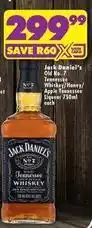 Jack daniel's - old no. 7 tennessee whiskey/honey/apple tennessee liqueur