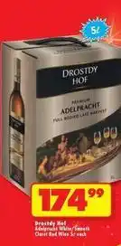 Shoprite Liquor Drostdy hof - adelpracht white/smooth claret red wine offer